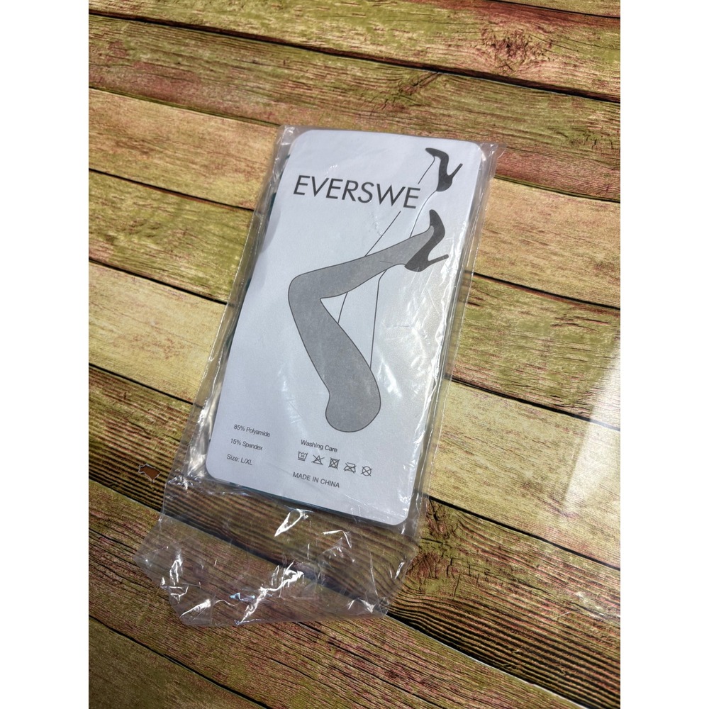 EVERSWE Green Fishnet Pantyhose High Waist Diamond Tights L/XL DIY Goth Costume